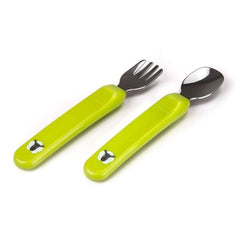 Premier Spoon and Fork with Case - Lime