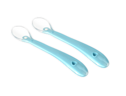 Soft Silicone Spoon (2pcs) - Aquamarine