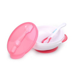 Suction Bowl with Ideal Temperature Feeding Spoon Set - Lavender