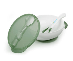 Suction Bowl with Ideal Temperature Feeding Spoon Set - Gray