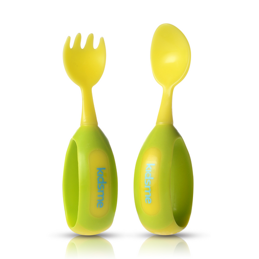 Toddler Fork & Spoon Set - Lime
