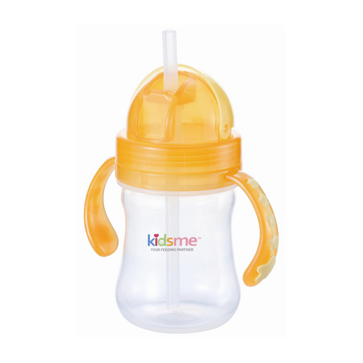 Straw Training Cup 180ml - Clear/Orange