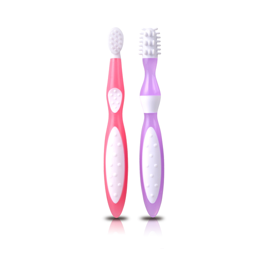 First Tooth Brush Set - Lavender & Red